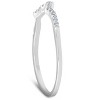 Pompeii3 1/8 Ct Diamond Contoured Womens Wedding Anniversary Ring 14k White Gold Band - 2 of 4