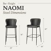 Maven Lane Naomi High Back Vegan Leather Bar Height Bar Stool - 4 of 4