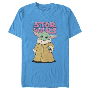 Men's Star Wars The Mandalorian The Child 80's Retro Cartoon T-Shirt - 1 of 4