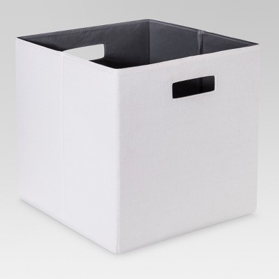 black and white storage bins