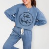 Simply Sage Market Hello Winter Circle Lightweight Garment Dyed Sweatshirt - 2 of 4