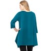Woman Within Plus Size French Terry Handkerchief Hem Tunic - 3 of 4