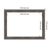 Amanti Art Pinstripe Lead Gray Framed Magnetic Dry Erase Board - 4 of 4