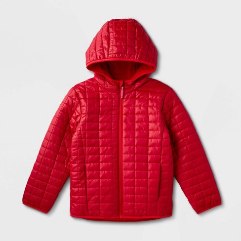 Target red store puffer jacket