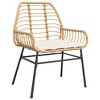vidaXL Garden Chair Brown PE rattan Medium Removable Covers - 4 of 4