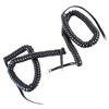 Unique Bargains 2 Pcs Black RJ9 4P4C Connector Stretchy Coiled Telephone Phone Cable 3 Meters - 4 of 4