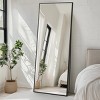 GlasFlength Full Length Mirrors Full Length Mirrors Arched Mirror Flexible Placement Elegant Design For Bedroom, Black, 72"*27"*1" - 2 of 4