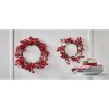 tagltd 15-inch Red Berry Artificial Floral Wreath Holiday Christmas Wall Decoration Fireplace Mantel Tabletop Decoration Centerpiece - 2 of 2