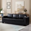 VASIP 67" Modern 2-Seater Loveseat, Soft Polyester Upholstered with Cup Holder and Storage Compartment, Square Arm,for Living Room,Green - 3 of 4