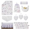 Sweet Jojo Designs Girl Baby Crib Bedding Set - Watercolor Floral Collection Lavender Purple and Grey 11pc - 2 of 4