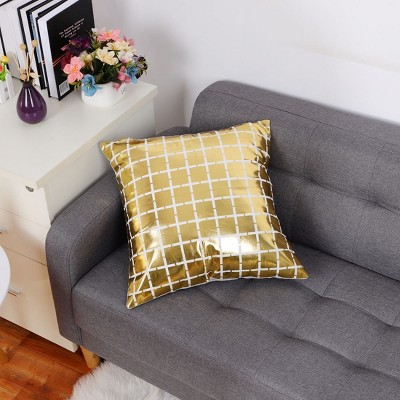 1 Pc 18" x 18" Polyester Blend Soft Decorative Pillow Cover Gold  - PiccoCasa