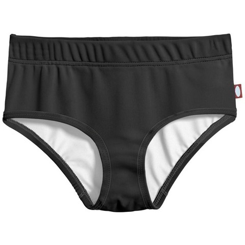 City Threads Girls Extra-Coverage Lined UPF 50+ Swim Briefs | Black - 12