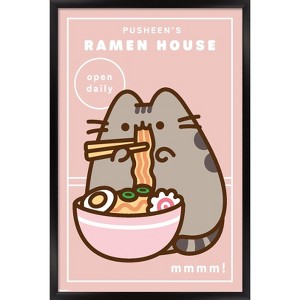 Trends International Pusheen: Bento Box - Ramen House Framed Wall Poster Prints - 1 of 4