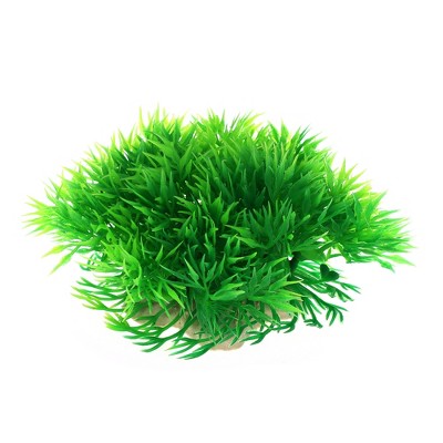 Unique Bargains 1 Pc Fish Tank Plants Decorations Artificial Aquarium Grass  Ball Green 3.35x3.74 Inch 