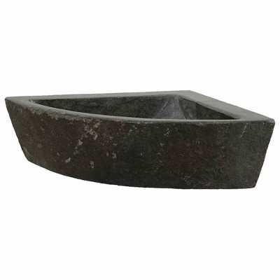 vidaXL Wall Hung Corner Basin Gray (38-45) x (38-45) x 12 cm