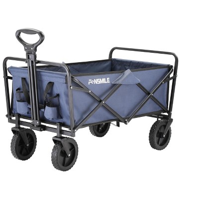 Gorilla Carts Carrello Pieghevole Da Esterno 7 Ft³ - Capacità 68 Kg - Letto Oversize Con Tasche E Portabicchieri - Per Spiaggia, Campeggio E Giardino