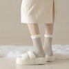 Anna-Kaci Women's 3 - Pack Cable Knit Crew Socks with Soft Comfortable Fabric and Contrast Cuff Detail - 3 of 4