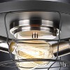 Urban Ambiance Luxury Vintage Ceiling Fixture,  6.75"H x 14"W,  Charcoal Finish, UHP2423 - 4 of 4