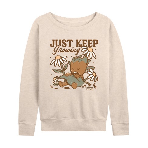 Women's - Marvel - Groot Keep Growing Lightweight French Terry Slouchy - image 1 of 4