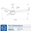 LED 18W Dimmable 52" Indoor Ceiling Fan Direct Current Fan Ceiling Chandelier Fan With Remote, Memory Function, Timing Function-The Pop Home - 3 of 4