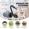 VEVOR Dog Dryer, 2000W/2.7HP Dog Blow Dryer, Pet Grooming Dryer with Adjustable Speed and Temperature Control, Pet Hair Dryer, Grey and Black - 3 of 4