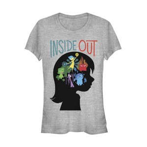 Juniors Womens Inside Out Riley Emotions Silhouette T-Shirt - 1 of 3