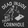 Mens Funny T Shirts Dead Inside But Theres Cornhole Sarcastic Graphic Novelty Tee For Men - Crazy Dog Men's T Shirt For Fourth Of July Black L - 2 of 4