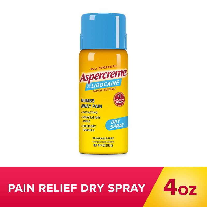 Aspercreme Pain Relief Dry Spray - 4oz, 1 of 11