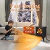 SUGIFT 2-Setting Electric Fireplace Stove Heater with Life-Like Flame, Black - 3 of 4