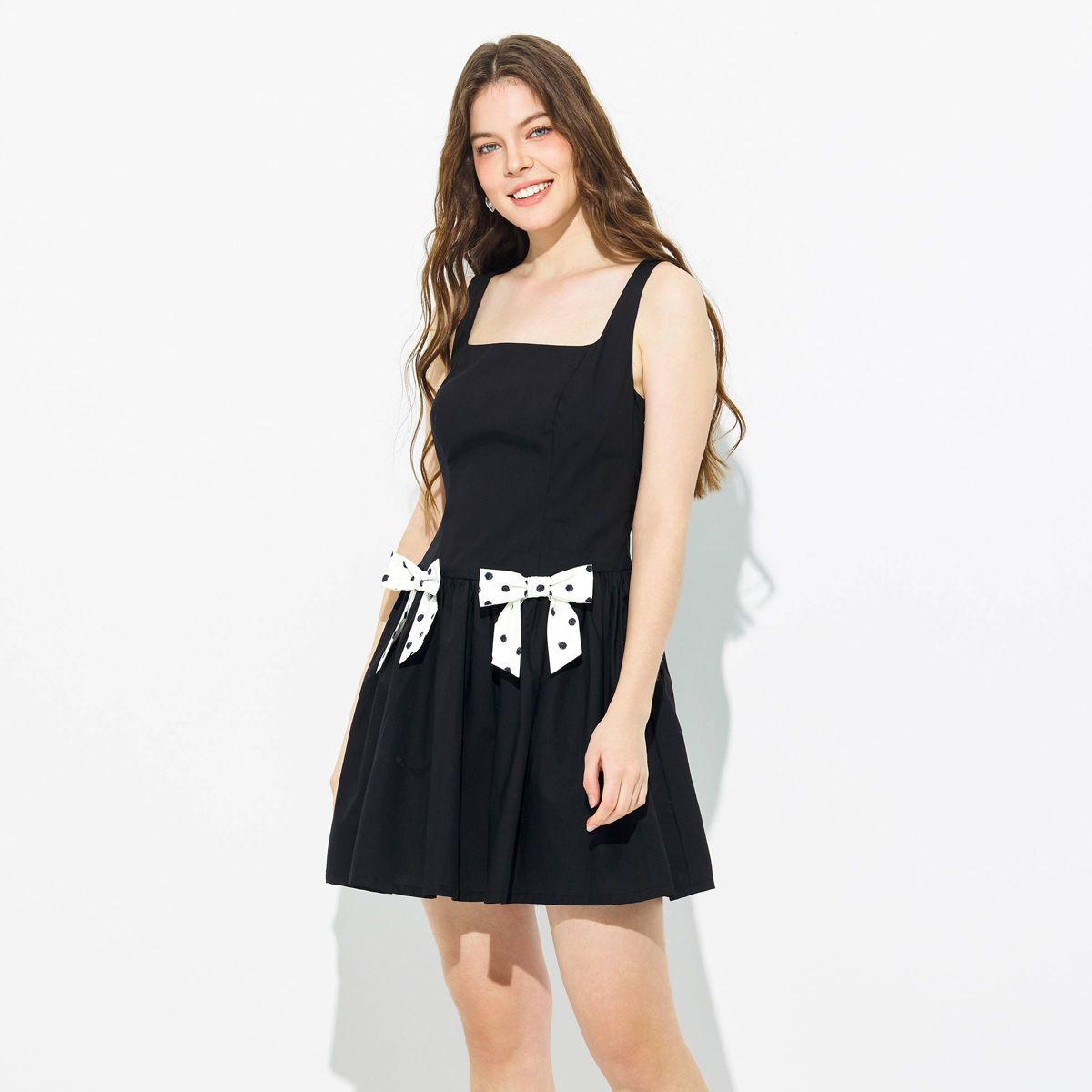 Women's Sleeveless Bow Tie Accent Mini Dress - Wild Fable™