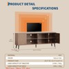70" Fluted TV Stand for Living Room , Mid Century Modern Television Stand w/ Open Storage Shelves for Up to 75 Inch TVs - 2 of 4