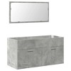 vidaXL Bathroom Cabinet With Mirror Concrete grey Engineered wood Medium - 2 of 4