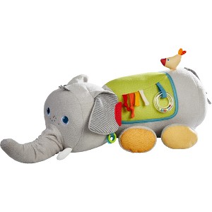 HABA Discovery Elephant Stuffed Animal Sensory Plush Toy with Sounds & Teething Toy Features, Tummy Time Sensory Toy for Babies 6 Months + - 1 of 4
