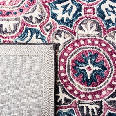 Elegant Ivory Square Tufted Wool Rug - Handmade & Non-Slip