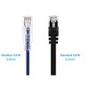 Monoprice Cat6 Ethernet Patch Cable - 5 feet - Purple | Snagless RJ45 Stranded 550MHz UTP CMR Riser Rated Pure Bare Copper Wire 28AWG - SlimRun Series - 2 of 4