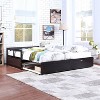 Whisen Modern Design Twin Size Wooden Daybed Extendable Bed with Trundle and Two Storage Drawers - 3 of 4
