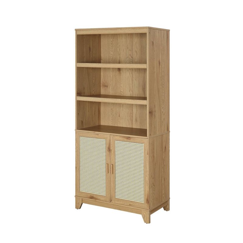 Sheridan Modern 7 Shelf Cane Bookcase - Manhattan Comfort, 5 of 12