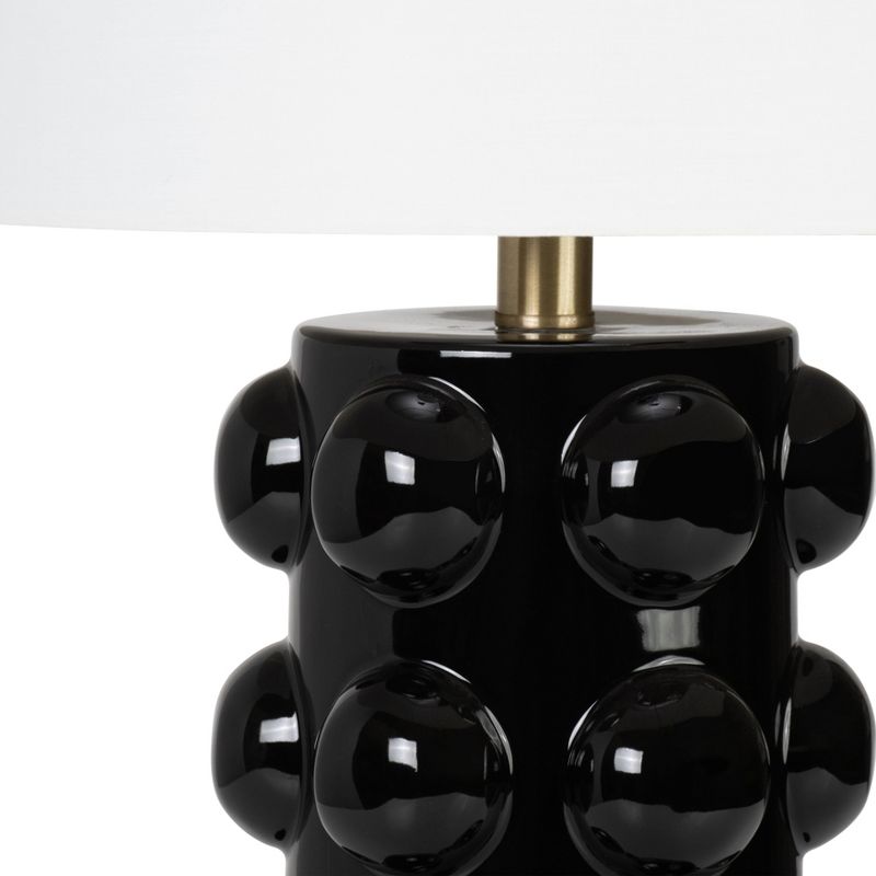 SAGEBROOK HOME 22&#34; Ceramic Bubble Table Lamp Black, 4 of 7