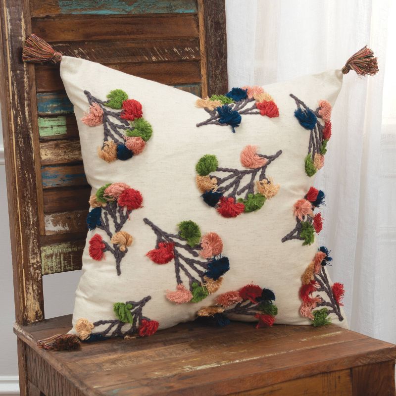 Botanical Throw Pillow Cover - Rizzy Home, 3 of 8