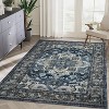 Okak Elegant Vintage Design Bohemia Style Large Washable Area Rug for Living Room,Bedroom,Flower Design Non-slip Rug - 2 of 4