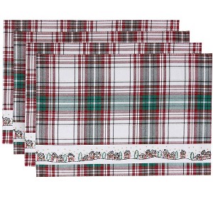 Avanti Holiday Plaid Set of 4 Placemats - 1 of 3