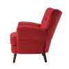 Set of 2 Dittmar Mid Century Club Chair with Wingback and Button-tufted Design  | ARTFUL LIVING DESIGN-RED - 3 of 4