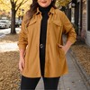 Women's Plus Size Long Sleeve Pockets Casual Corduroy Button Down Shirts with Pockets  - Agnes Orinda - 2 of 4