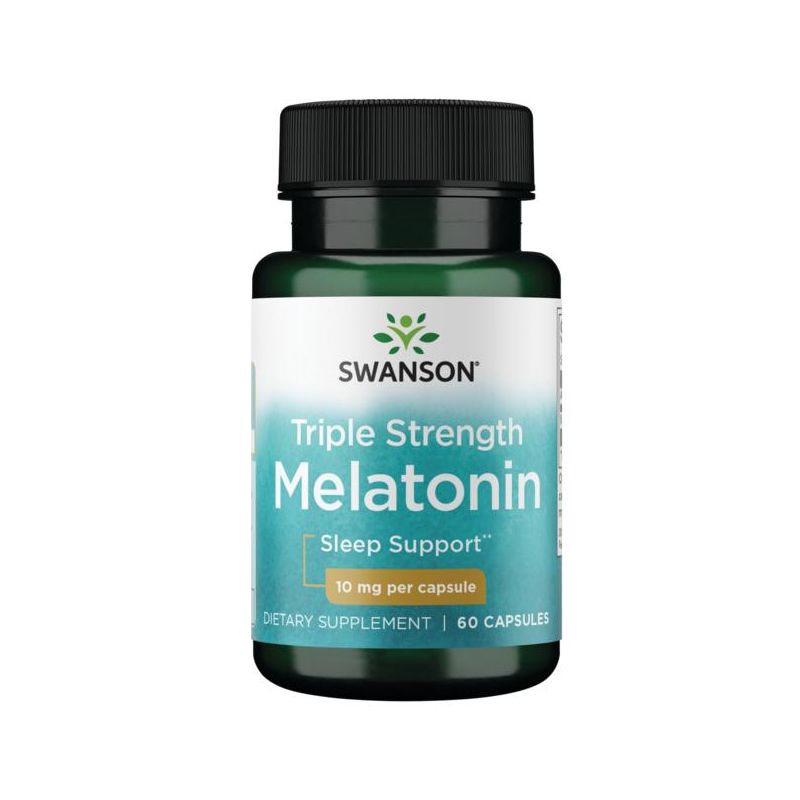 Swanson Dietary Supplements Triple Strength Melatonin 10 mg Capsule 60ct, 1 of 7