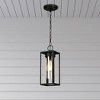4" Walker Hill Outdoor Clear Glass Pendant Matte Black - EGLO: Foyer Lighting, Adjustable Height, E26 Socket - 2 of 4