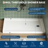 60"x32" Left Drain Shower Pan, Single Threshold Base, Non-Slip Textured Surface, Lightweight ABS Shower Base, Easy Install, Includes Drain Kit - 2 of 4