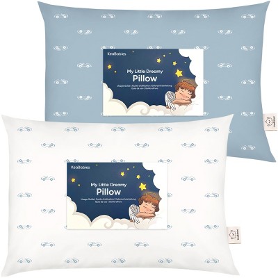 KeaBabies Toddler Pillow - Soft Organic Cotton Kids Pillows for Sleeping - Travel Pillow for Kids Age 2-5