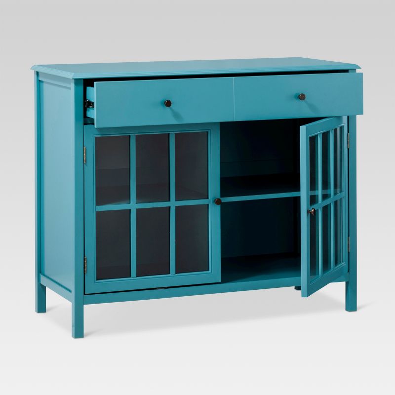 Windham 2 Door Accent Buffet, Cabinet with Shelves - Teal - Threshold&#8482;, 5 of 6