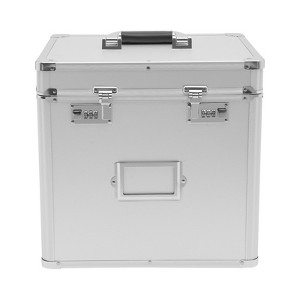 YIYIBYUS Locking File Storage Chest, Letter/Legal File Storage, 13.8*10*13.4inch, Silver - 1 of 4