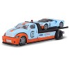 2019 Ford GT #9 Heritage Edition with Flatbed Truck Light Blue and Orange "Elite Transport" 1/64 Diecast Model Cars by Maisto - 2 of 3